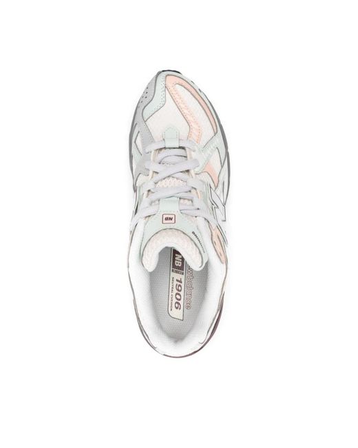 New Balance White Graue mesh-sneakers