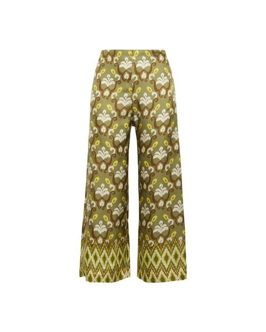 Trousers > wide trousers Maliparmi en coloris Green