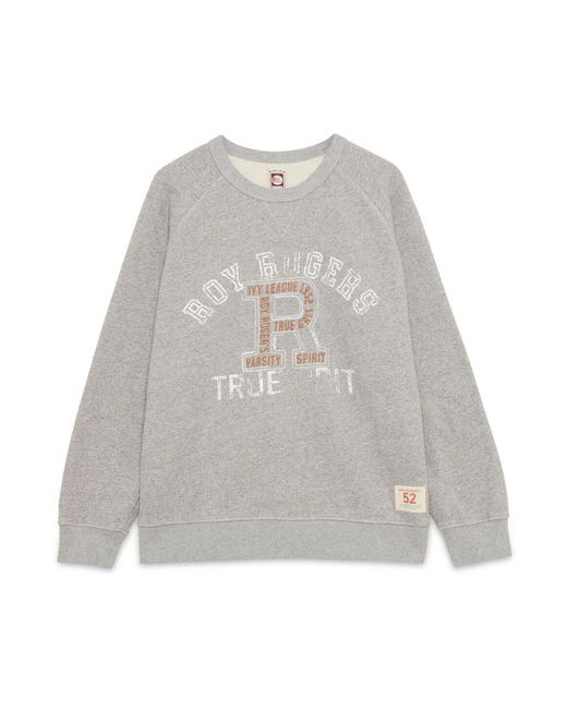 Roy Rogers Hoodies & Sweatvesten ,Grijs ,Katoen Sweatshirt Met Ronde Hals En 'True Grit'-Print in het Gray voor heren