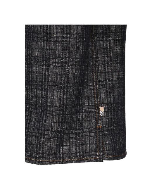 Burberry Short Sleeve Shirts in het Black voor heren
