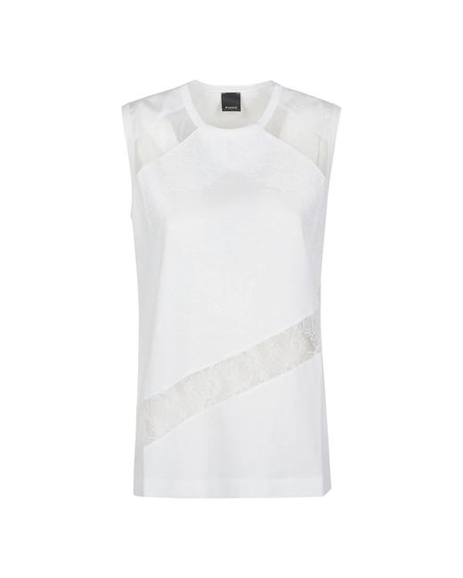 Pinko White Sleeveless Tops