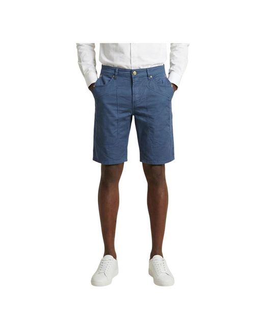 Jeckerson Blue Casual Shorts for men