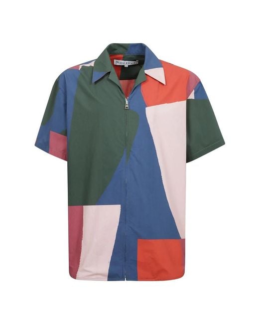 J.W. Anderson Short Sleeve Shirts in het Blue voor heren