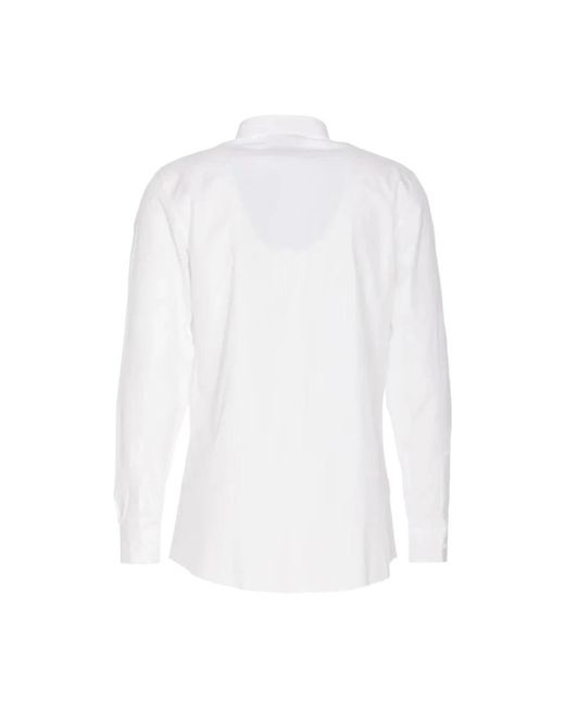 Moschino Klassisches französisches kragenhemd in White für Herren