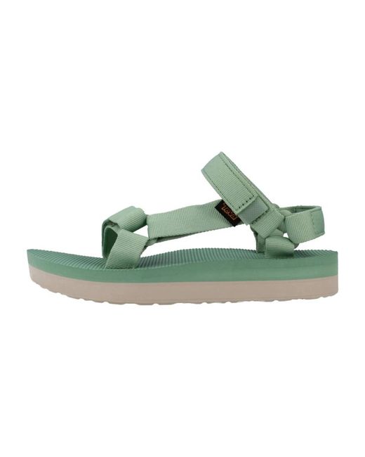 Flat Sandals di Teva in Green