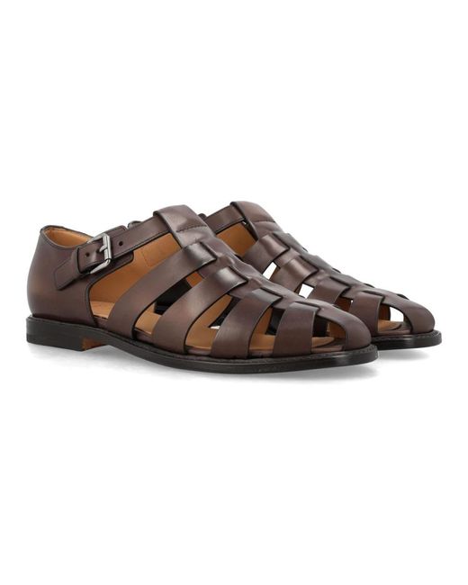 Church's Brown Flat Sandals for men