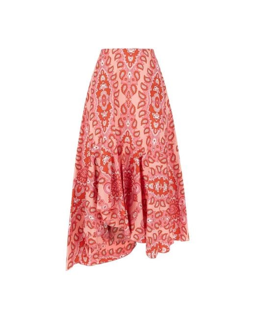 Etro Red Midi Skirts