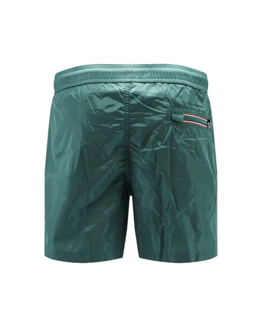 Moncler Nylon badehose mit logo-patch in Green für Herren