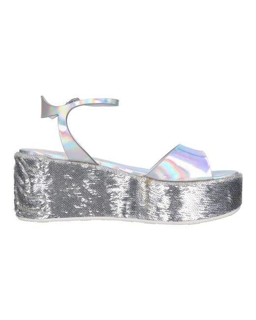 Casadei Blue Wedges