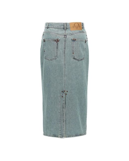 Moschino Green Denim Skirts