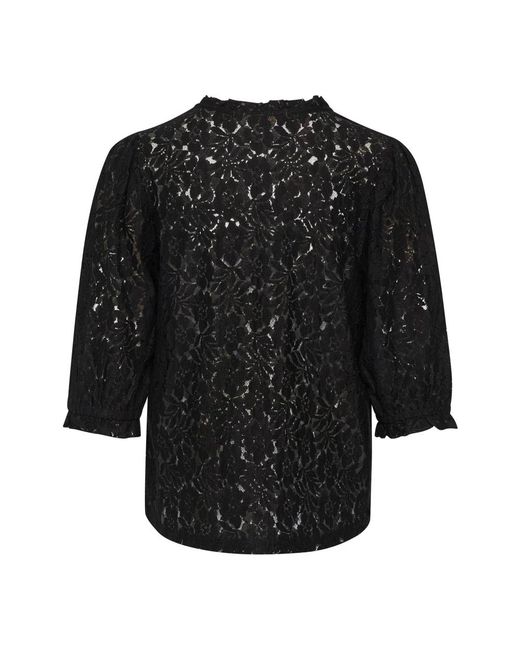 Cream Black Blouses