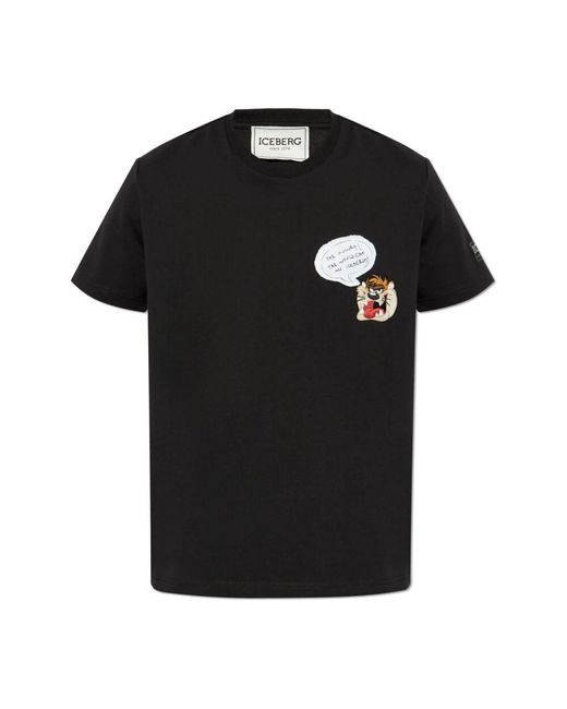 Iceberg T-shirt mit patches in Black für Herren