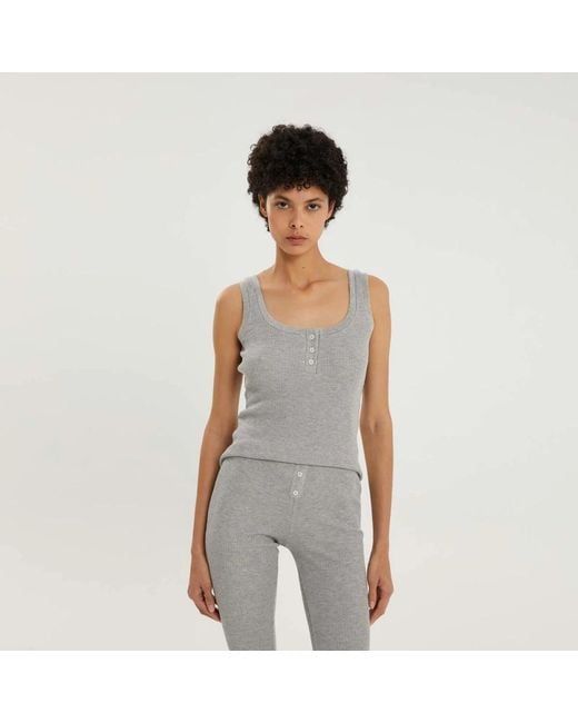 1989 STUDIO Gray Sleeveless Tops