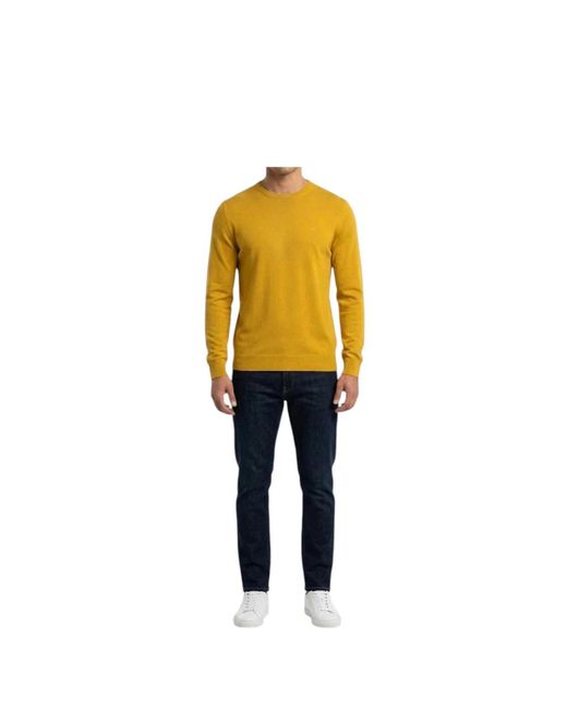 Calvin Klein Yellow Round-Neck Knitwear for men