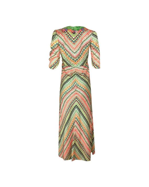 Midi Dresses Saloni de color Green