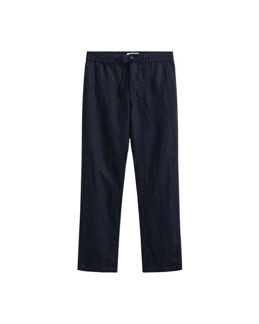 Gant Blue Straight Trousers for men