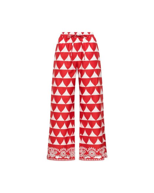 Maliparmi Red Wide Trousers