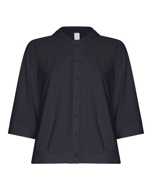 JAPANTKY Osame Stretch Bluse Mit Kapuze in het Blue