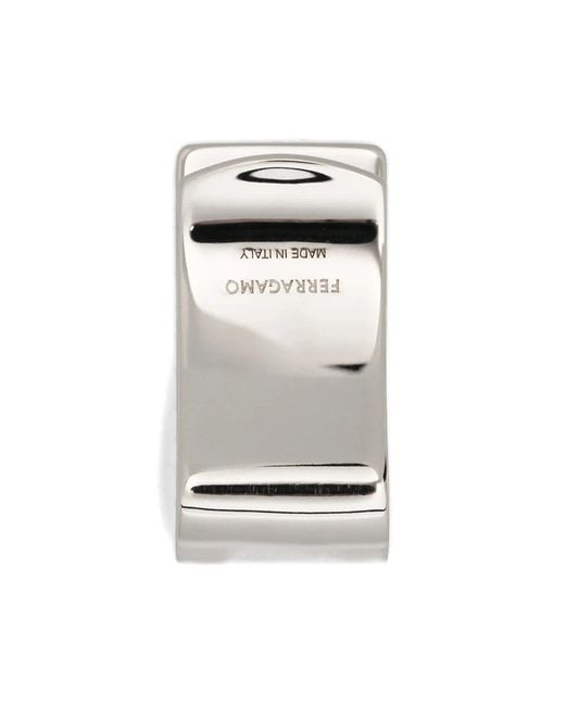 Ferragamo White Clips Bars for men