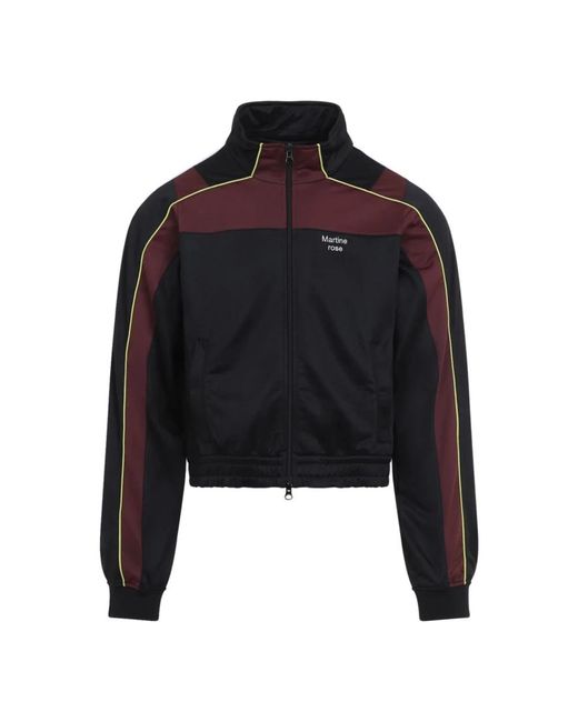 Martine Rose Fitness ,Zwart ,Polyester Shrunken Track Jacket in het Black voor heren