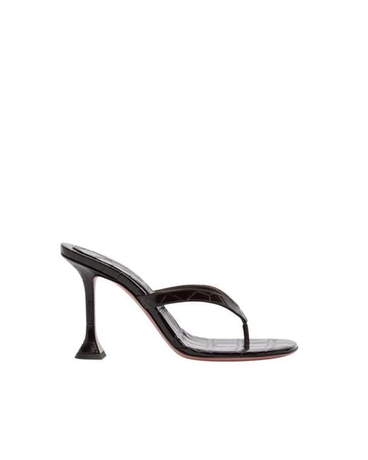 AMINA MUADDI Brown Heeled Mules