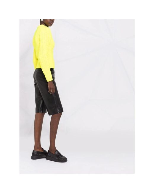 Philosophy Di Lorenzo Serafini Yellow Round-Neck Knitwear