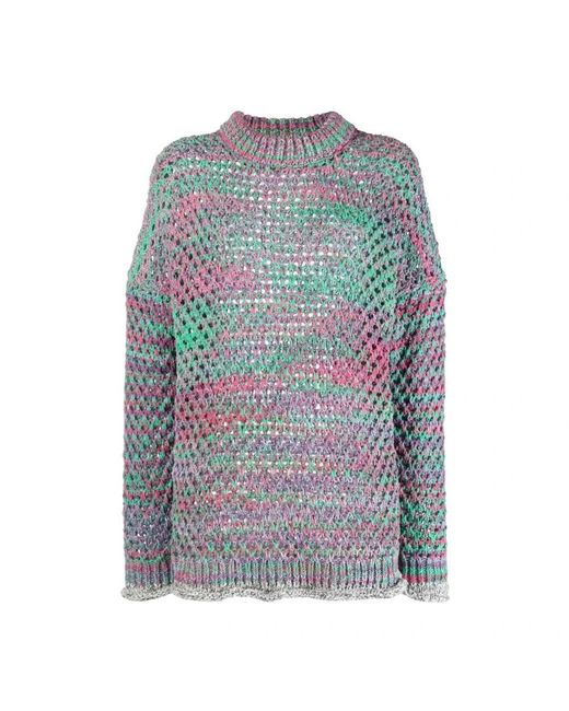 The Attico Gray Round-Neck Knitwear