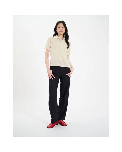 Ines De La Fressange Paris Natural Bryan Poloshirt Aus Elfenbeinfarbener Baumwolle