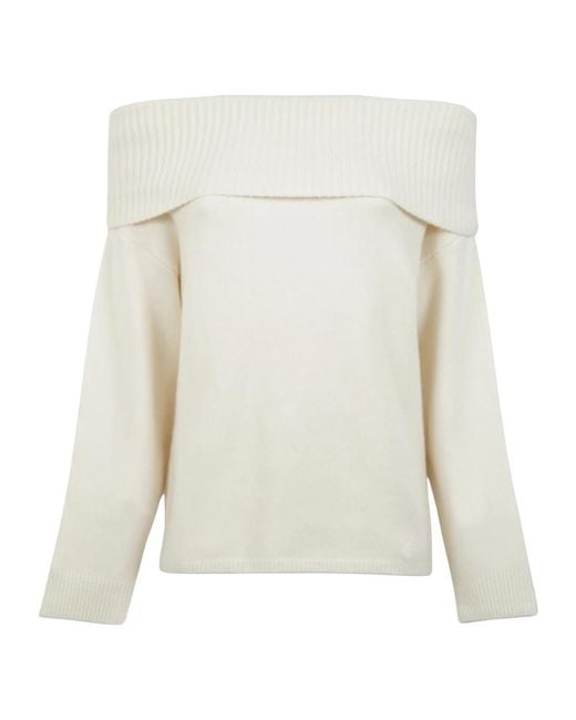 Loulou de Saison White Round-Neck Knitwear