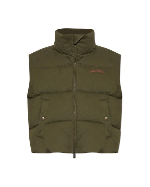 DSquared² Jassen ,Groen ,Katoen Gewatteerd Vest in het Green voor heren