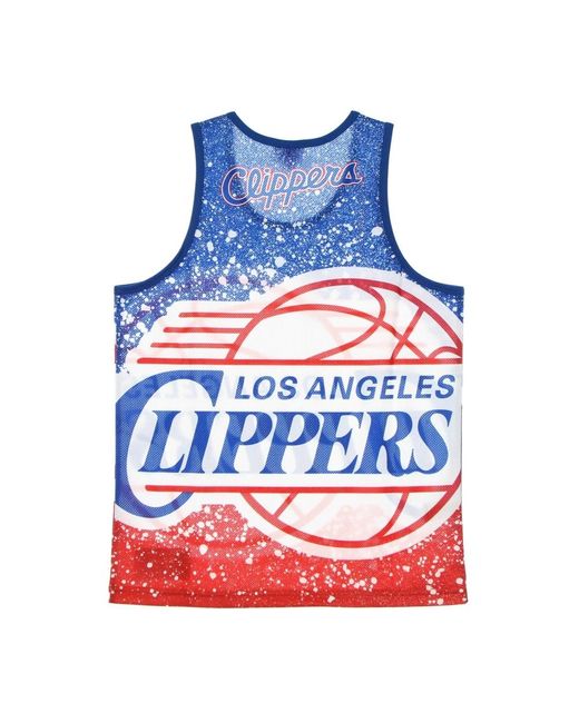 Mitchell & Ness Fitness ,Veelkleurig ,Polyester Nba Jumbotron Tank Top in het Blue voor heren