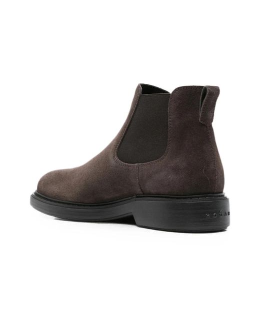 Hogan Brown Chelsea Boots for men