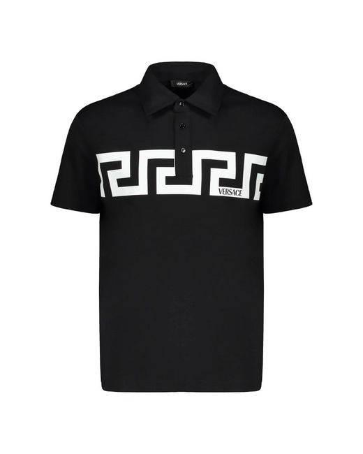 Polo Shirts Versace de hombre de color Black