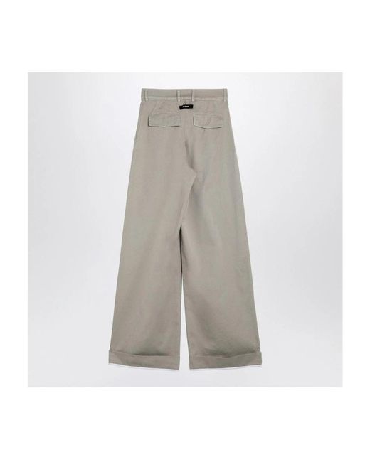 Palm Angels Gray Wide Trousers