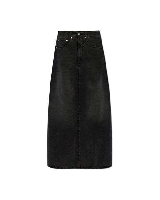 MM6 by Maison Martin Margiela Black Denim Skirts