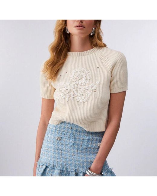 Liu Jo Natural Round-Neck Knitwear