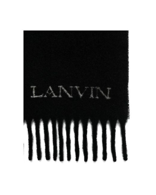 Lanvin Black Winter Scarves