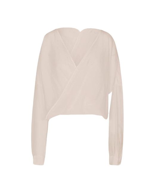 Jucca White Stilvolle bluse mit einzigartigem design