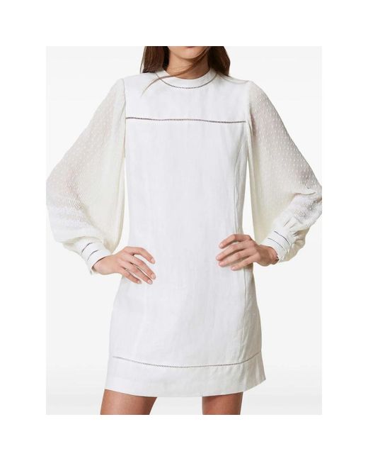 Twinset White Short Dresses