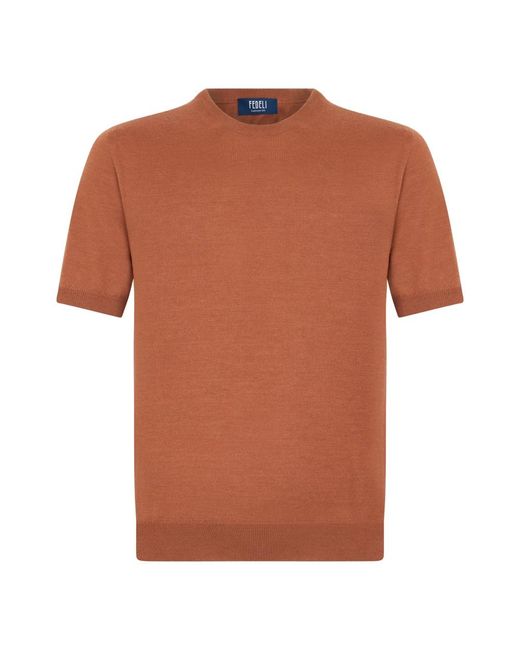 Fedeli Brown Cashmere Knitwear for men