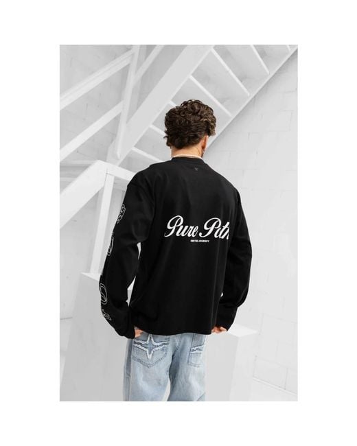 Pure Path Black Long Sleeve T-Shirts for men