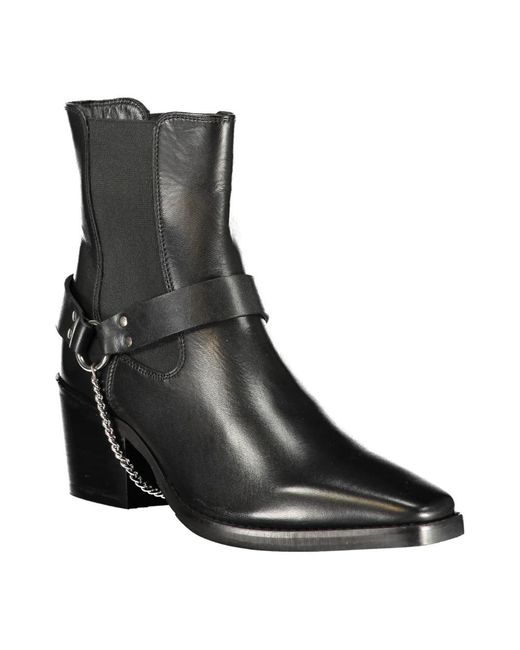 CafeNoir Black Cowboy Boots
