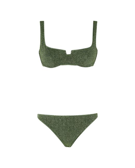 Oseree Lumiere Balconette Two Piece in het Green