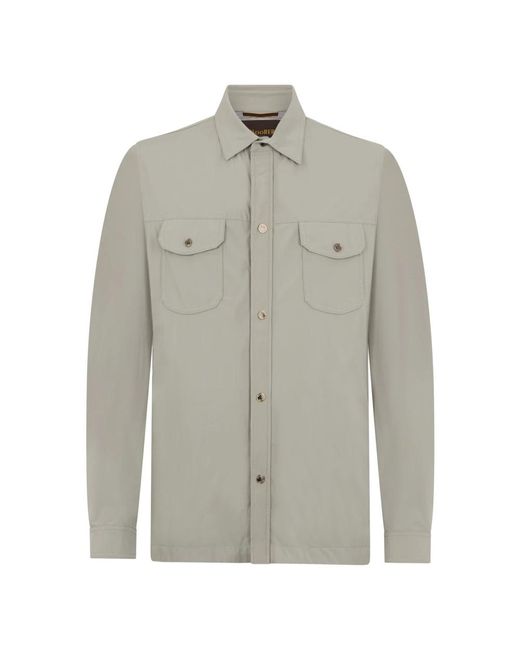 Moorer Gray Casual Shirts for men