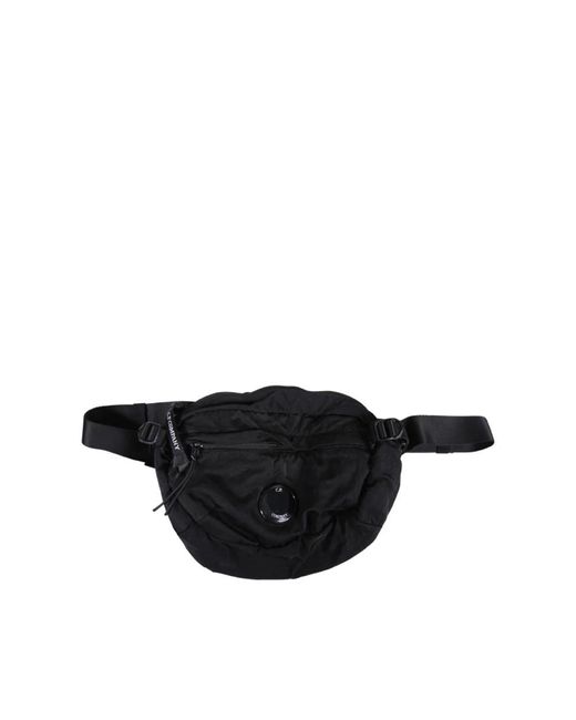 C P Company Black Belt Bags for men