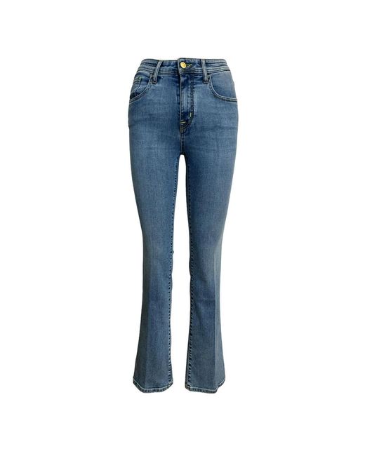 Jeans a vita alta con gamba svasata - lys denim di Jacob Cohen in Blue