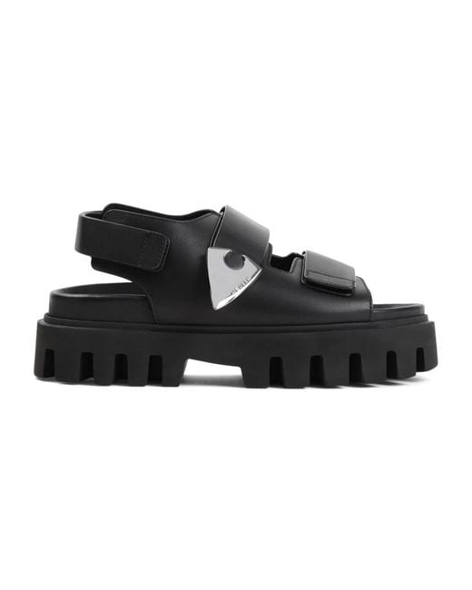 Alexander McQueen Black Flat Sandals