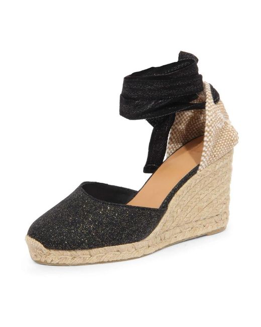 Castaner Black Wedges