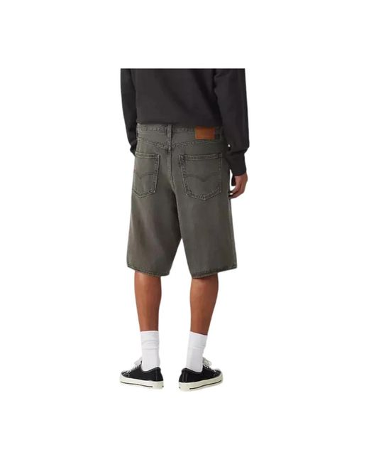 Levi's Korte Broeken ,Zwart ,Katoen 478 Baggy 30,5 Cm Shorts in het Gray voor heren