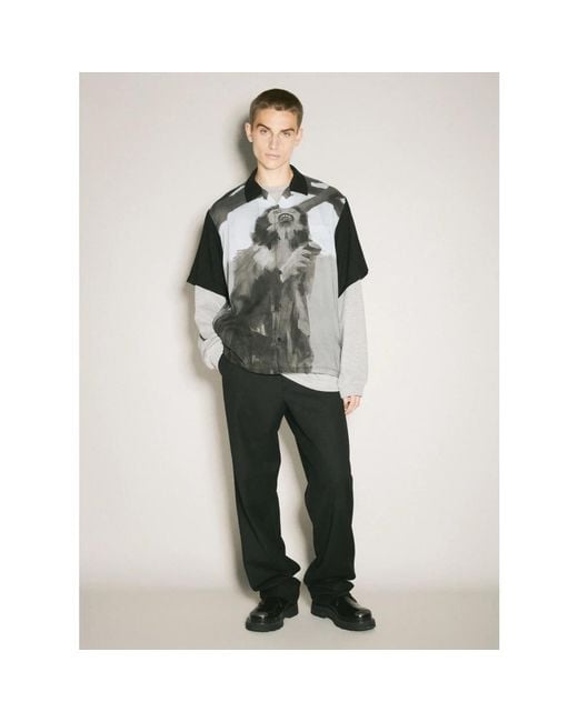 Undercover Black Short Sleeve Shirts for men